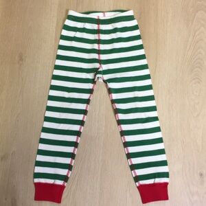 Hanna Andersson Striped Green White Red Pj Bottoms 100% Organic Cotton Christmas